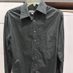 Black Button Down Shirt - Womens S