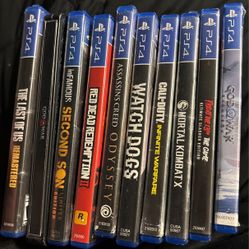 (The Last Of Us)(God Of War)(infamous Second Son)(red Dead Redemption 2)(assassins Creed Odyssey)(watchdogs)(mortal Combat X)(Friday The 13th Game)