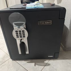 First aid, safe fireproof with key