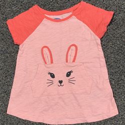 Old navy girls 18/24 month easter bunny shirt with middle pocket 