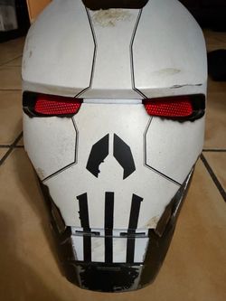 Punisher Iron Man Cosplay Helmet with LED Eyes