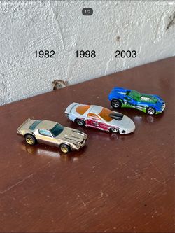 Vintage! Mattel HotWheels 1982 Camaro Silver / 1998 Pro Stock Firebird Cougar / 2003 CUL8R Blue