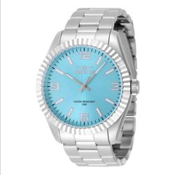 Invicta Men's Watch Specialty Quartz Blue Dial Silver Bracelet 48904 43MM