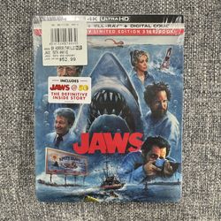 Jaws 50th Anniversary Steelbook 4K UHD & Blu-Ray & Digital 2025