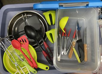Camp Pans And Cooking Utensils 