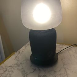 SYMFONISK Sonos speaker lamp, glass shade, black