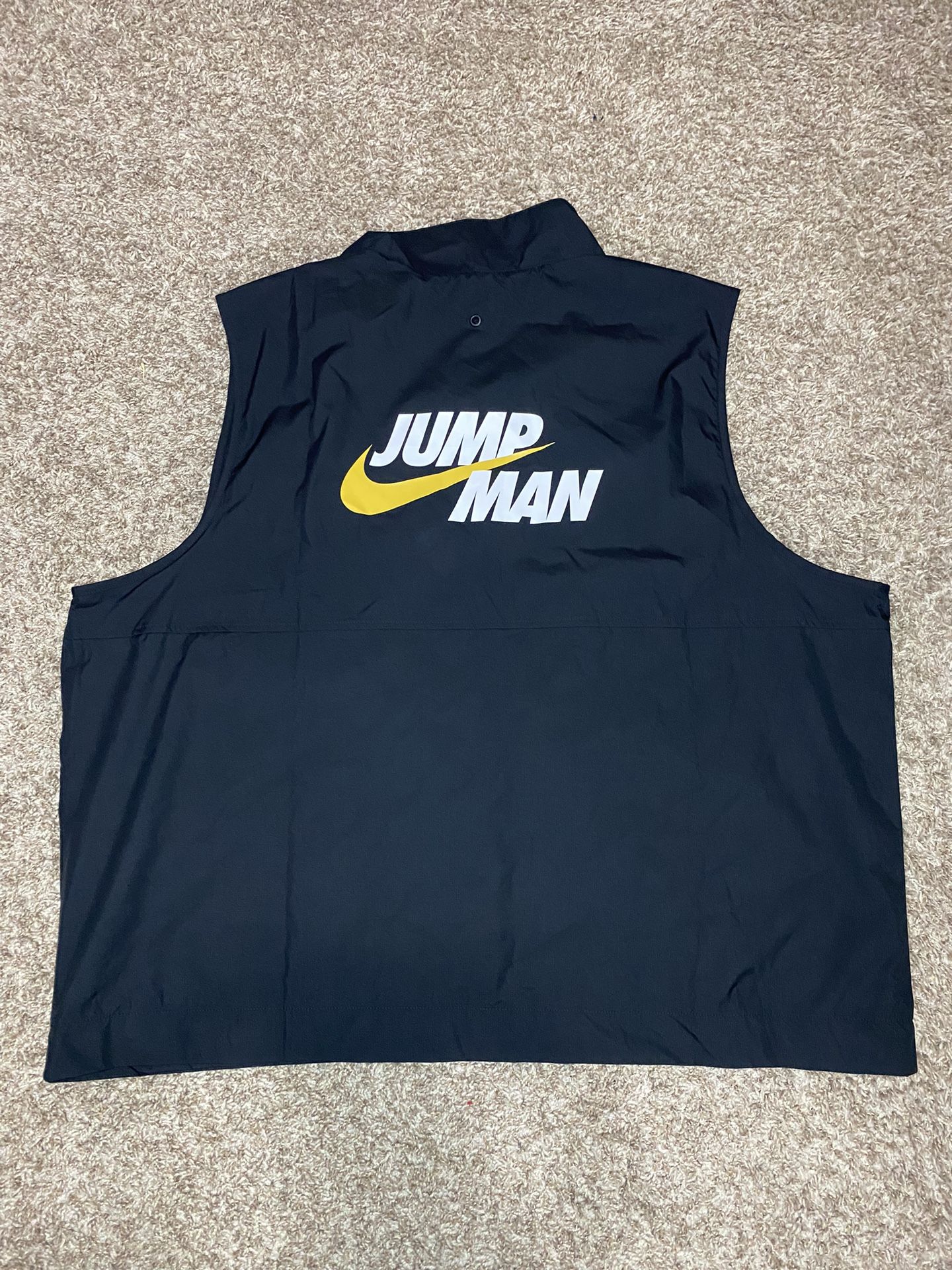 Nike Air Jordan Jumpman Black Sports Utility Zip Vest Men's Size