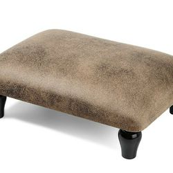 Small Foot Stool Ottoman with Stable Wood Legs