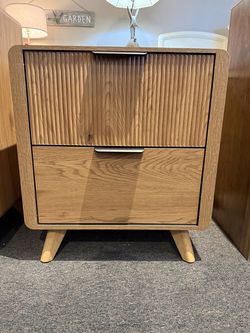 Blonde Mid Century Modern Style Nightstand MCM