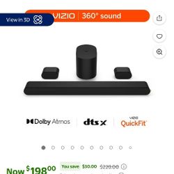 Vizio 5.1 Bluetooth Sound Bar System Surround