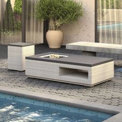 Saesin Fire Table with External Tank Storage