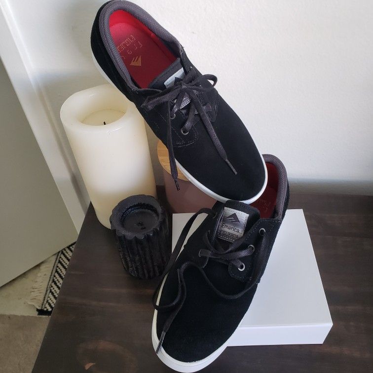 Emerica - FIGUEROA - All Black - Skate Shoe - Men's 8 1/2 - or - Women's 10