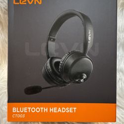 LEVN Bluetooth Headset with Microphone, 60 Hrs Working Time Dual Connection 