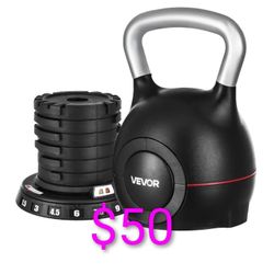 Kettlebell, Adjustable Kettlebell with 7 Weight Levels