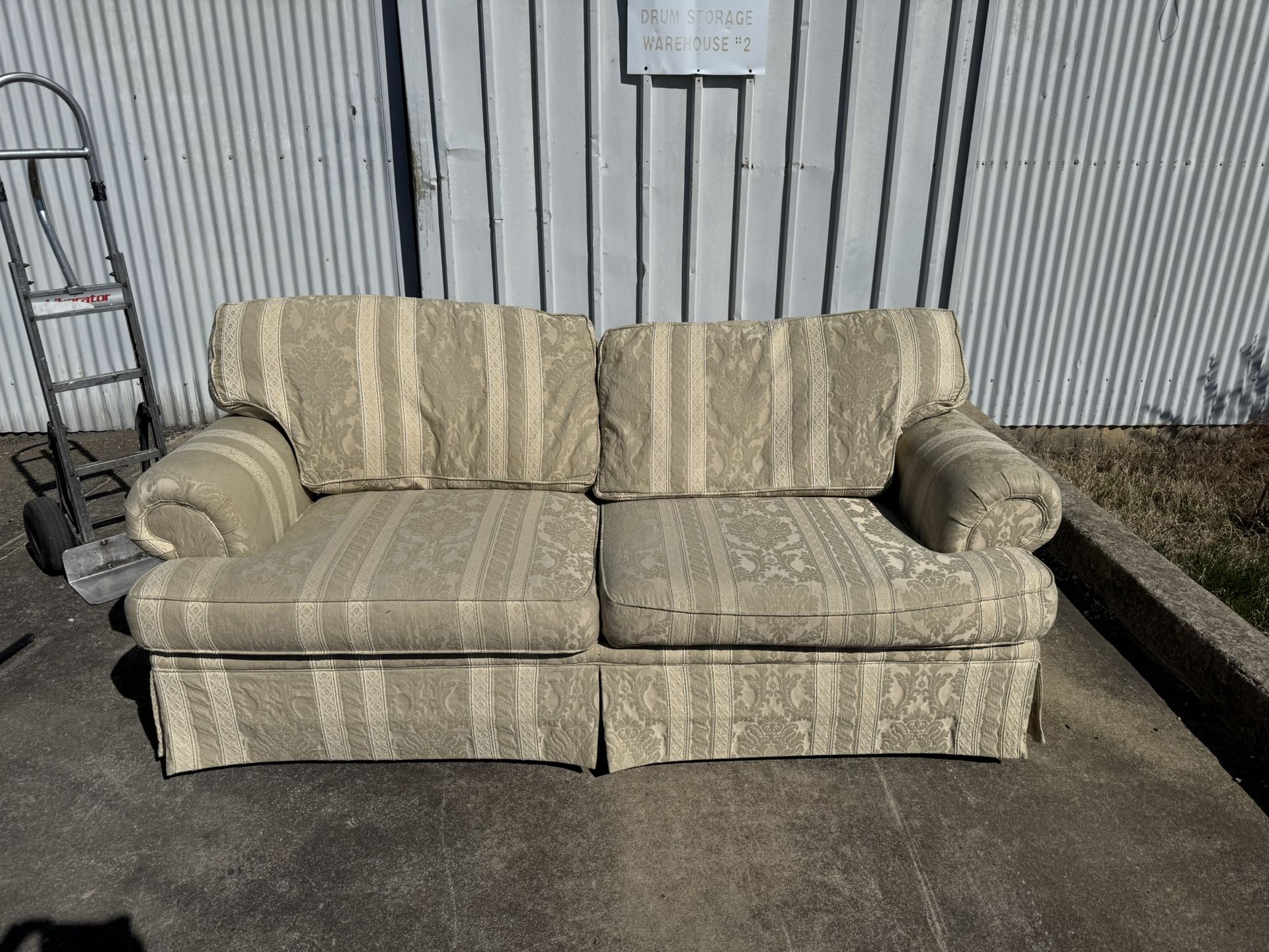 Printed upholstery couch