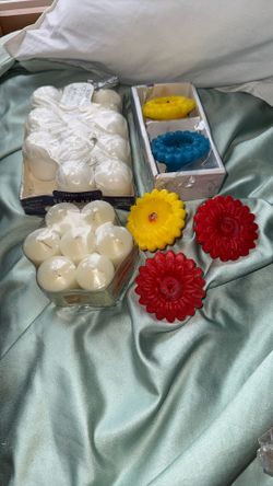 Candle Lot Flowers 