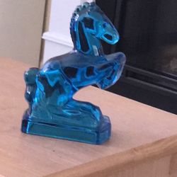 Vintage Blue Rearing Horse