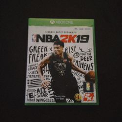 NBA 2k19 Xbox One Game Disc.