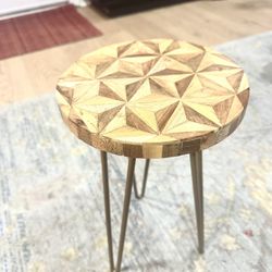Side Table / Plant Table With Decorative Design 