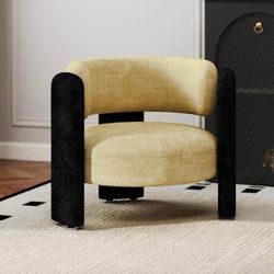 Modern Accent Chair – Two-Tone Upholstery – New
