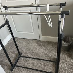 Double Rod Clothes Rack Stainless Steel Nice