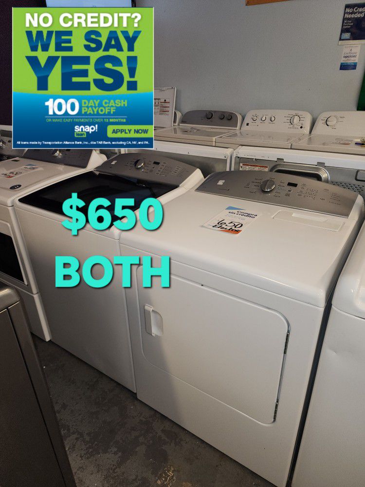Kenmore Top Loads Washer And Dryer Electric 