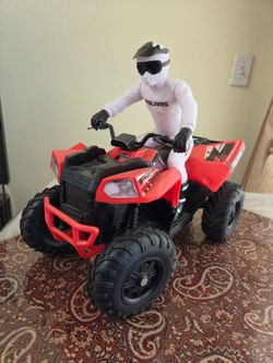 Polaris Scrambler XP 1000 RC Quad ATV Toy with Rider Figure