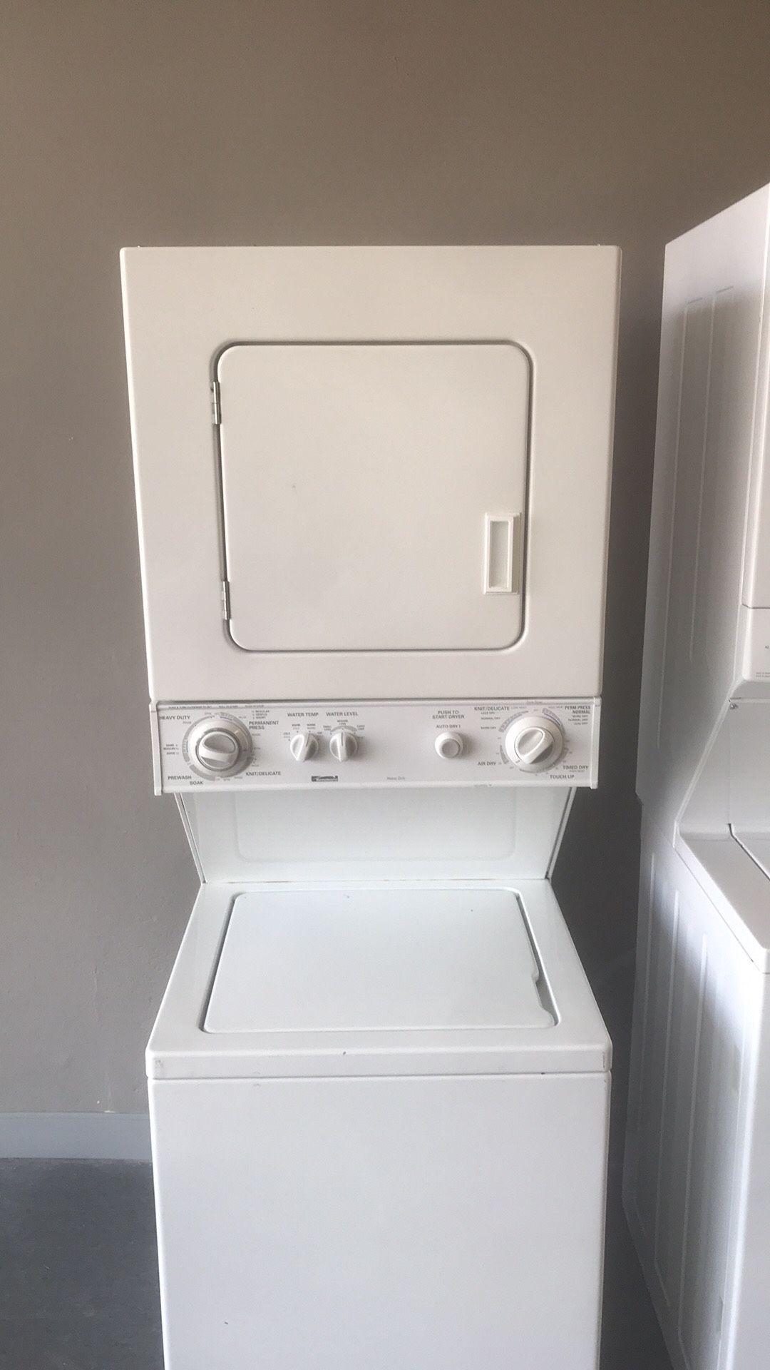 Kenmore apartment size electric stackable washer and dryer