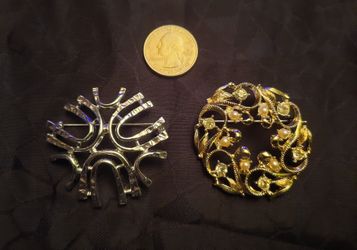 Vintage Sarah Coventry Brooch Pin Pair