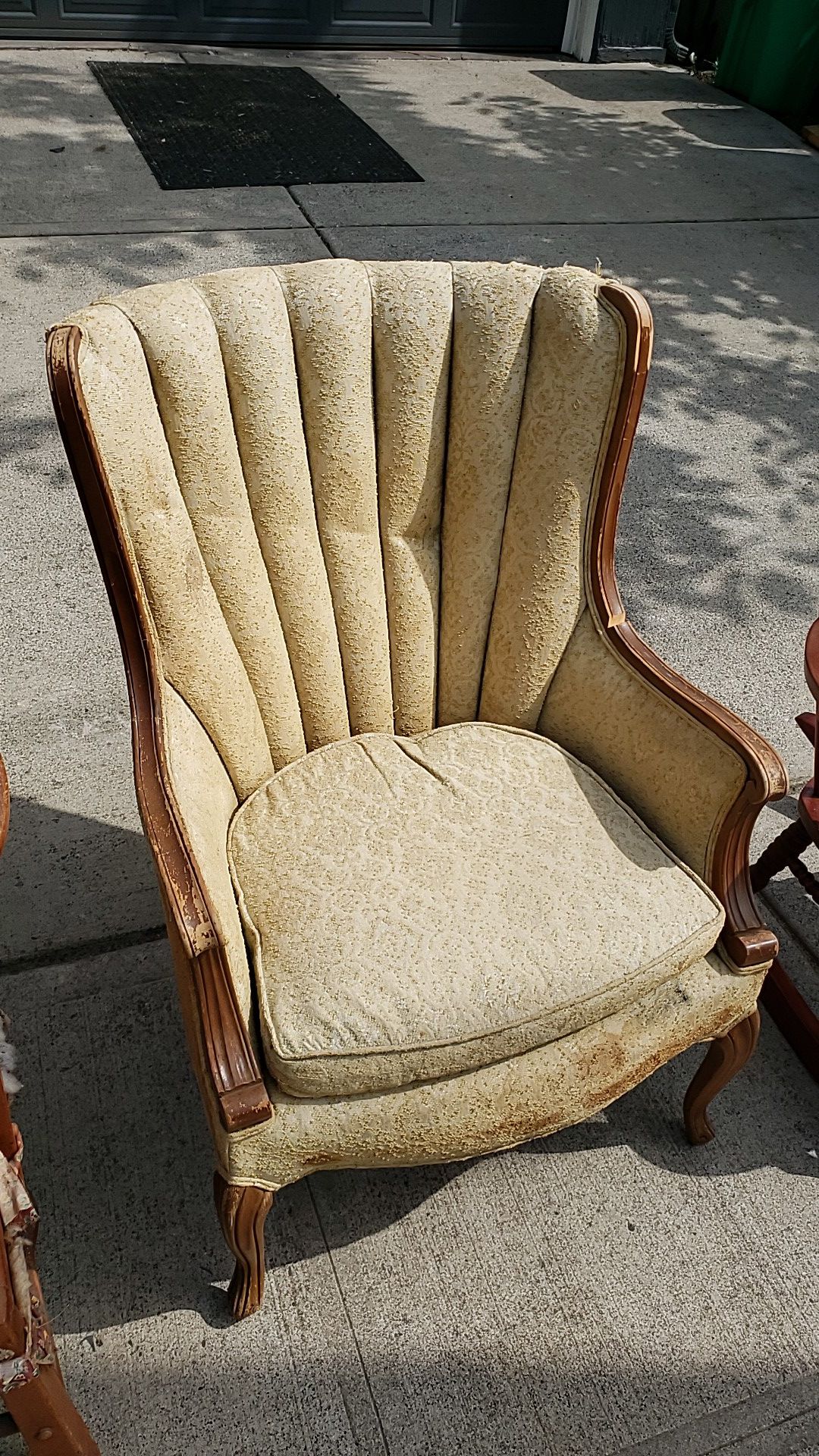 Cushioned Antique chair