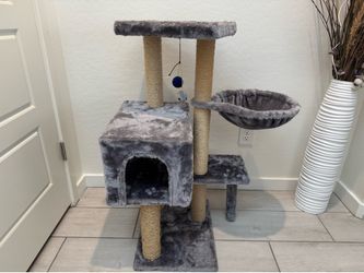 Three-Tier Gray Cat Tree