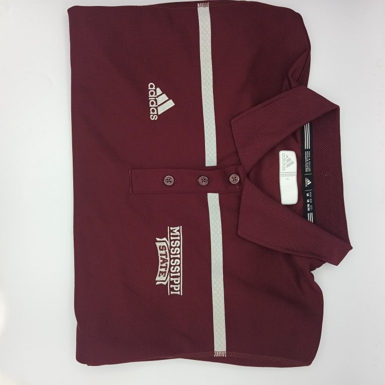 Mens/Womens Mississippi State Adidas 3 Button Polo Size M