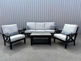 Baldwin Park Aluminum 6-Piece Outdoor Patio Conversation Set with Sunbrella Cushions