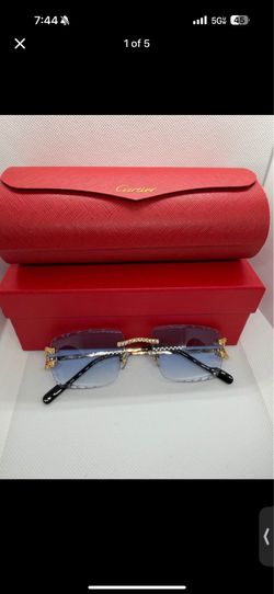 Cartier glasses with diamond cuts