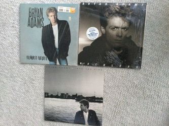Vinyl Records.   3  Bryan Adams Albums.
