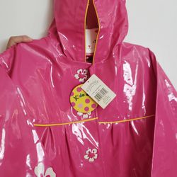 Kidorable Pink Lucky Cat All Weather Raincoat For Girls