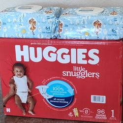 Pañales Desechables Huggies Etapa 1 & Tuallitas Húmedas Bando 