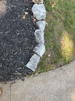 Landscape border rocks