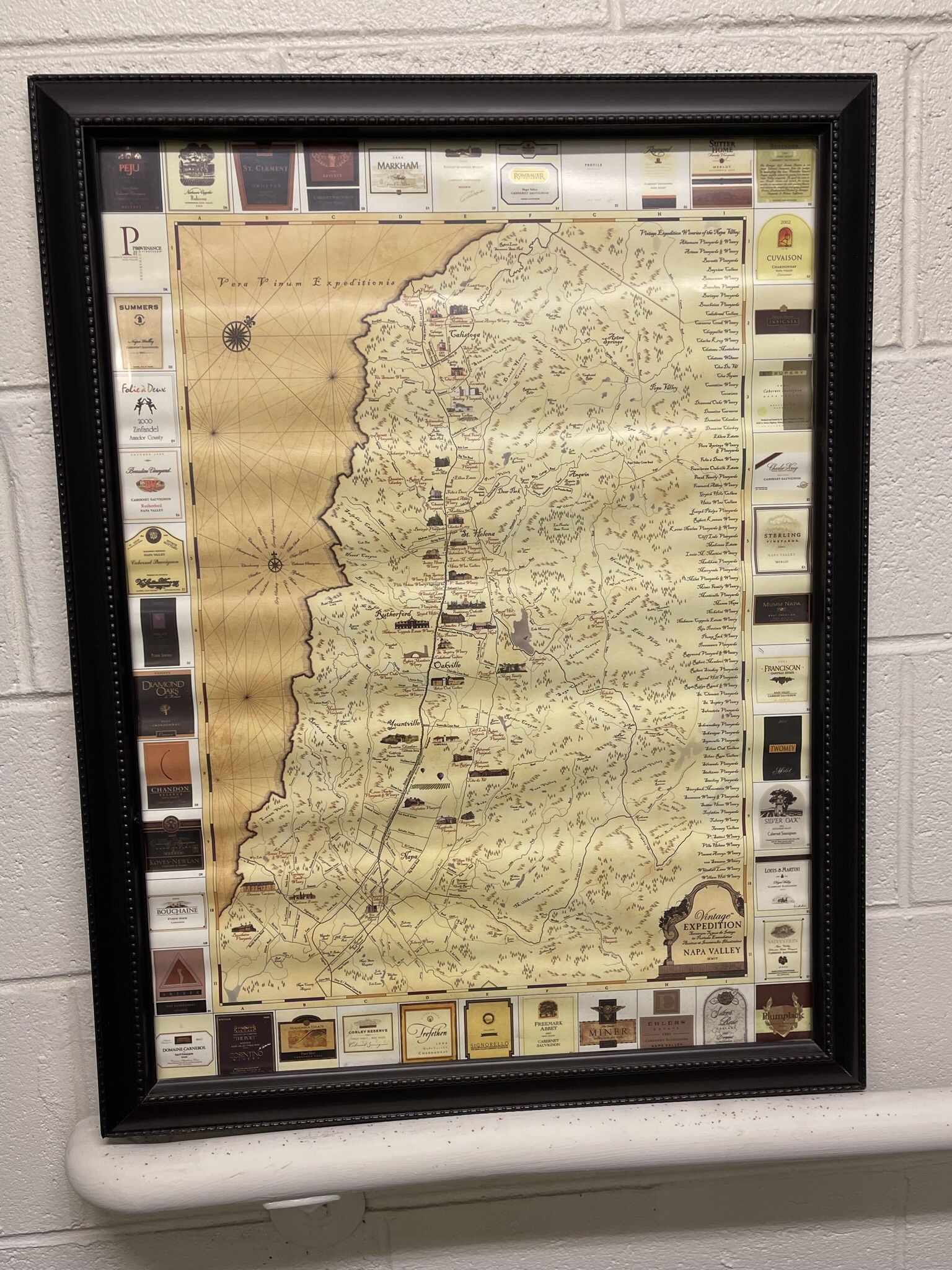 VINTAGE EXPEDITION MAP - NAPA VALLEY - price as posted is firm.