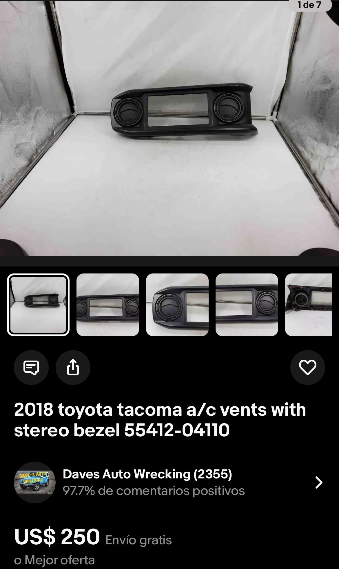 Toyota Tacoma Bezel 