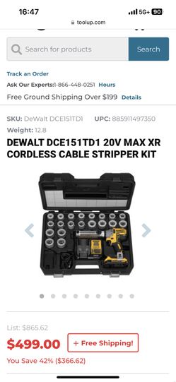 DEWALT 20V MAX XR Cable Stripper, Cordless Kit (DCE151TD1)