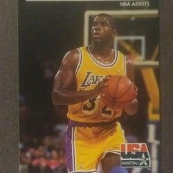 1992 Skybox Earvin Magic Johnson Los Angeles Lakers L.A. #36 U.S.A. USA 1991-92 HOF Basketball Card Vintage Trading Collectible Sports NBA