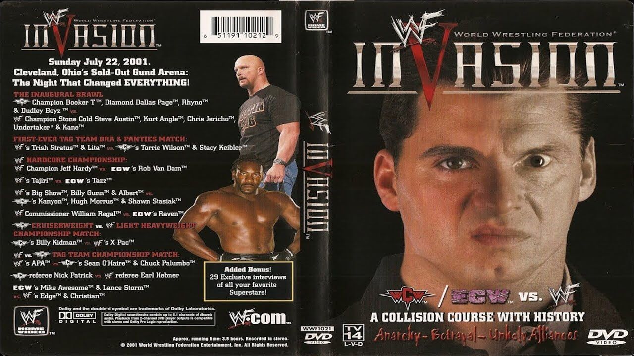 Wwf Invasion 2001 With Free For All W/dvd Case