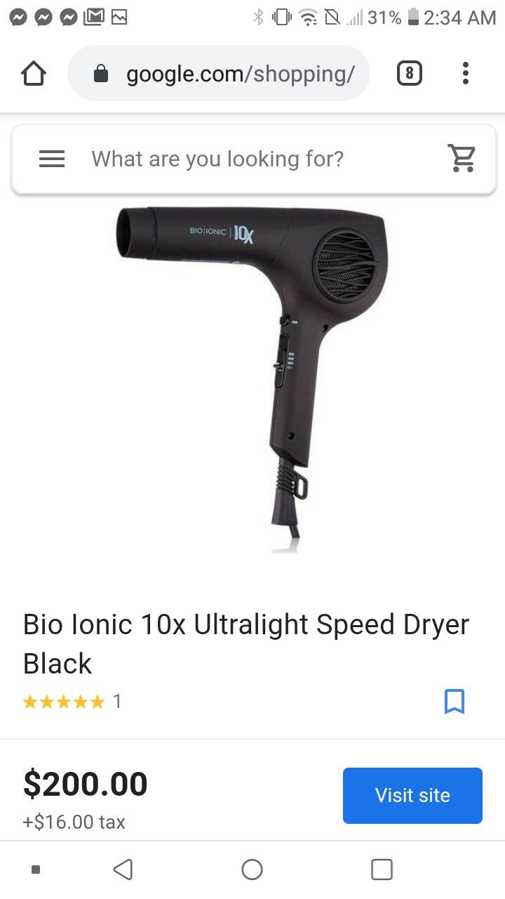 Bio ionic 10x blow dryer