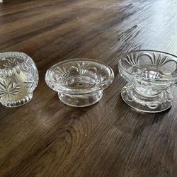 Partylite Crystal Candle Holders 
