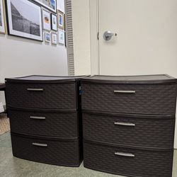 Plastic Drawers x 2