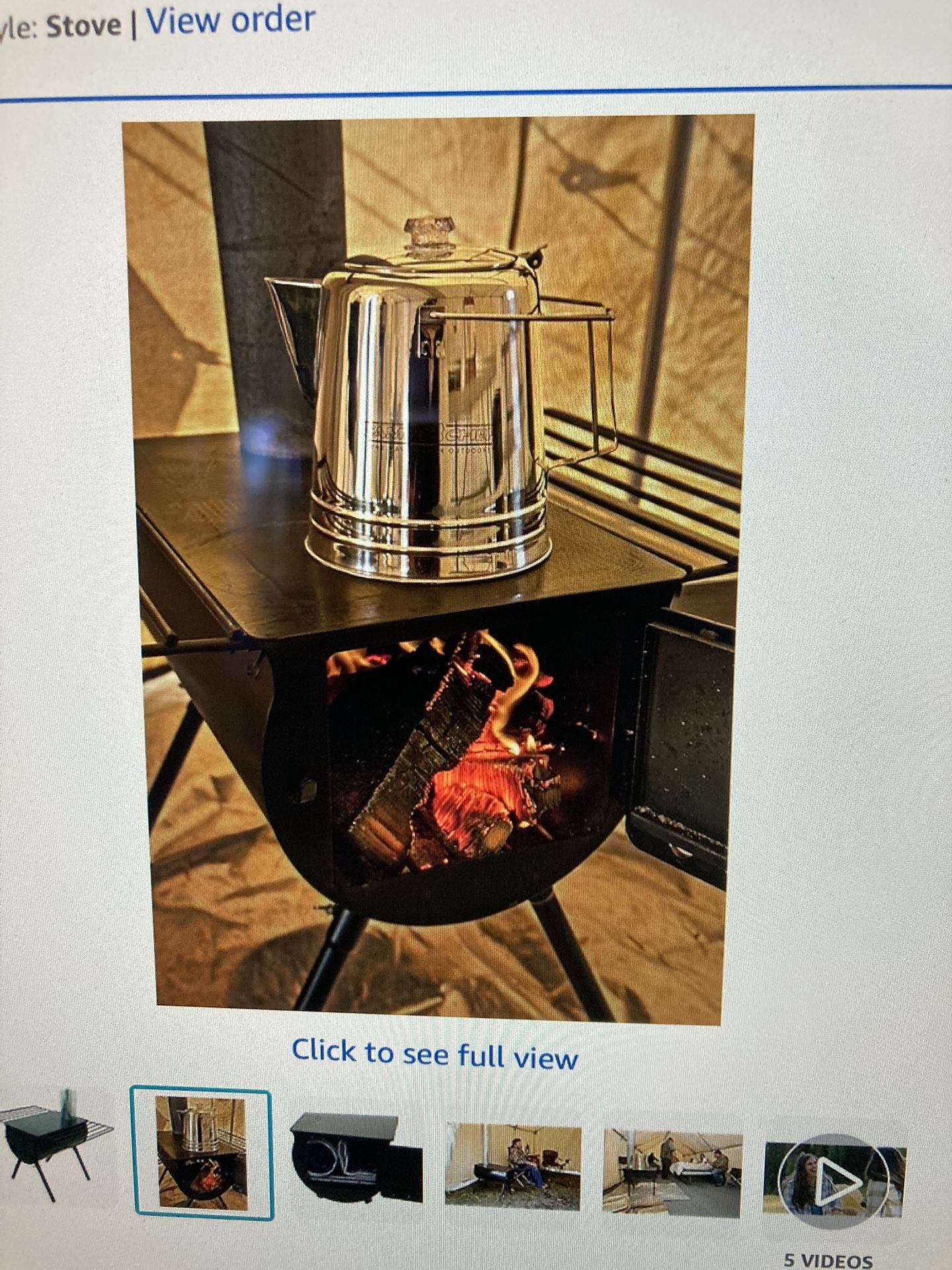 Camping Stove Heavy Duty Wood Burning Wall Tent Camping Gear