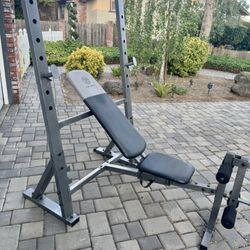 Gold's Gym XR 10.1 Olympic Weight Bench with Weight Storage
