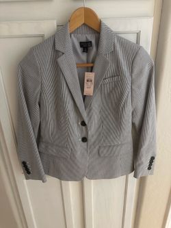 NWT NEW Ann Taylor Business Blazer sx 00P pinstripe