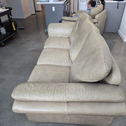 Leather Sofa And Chair 